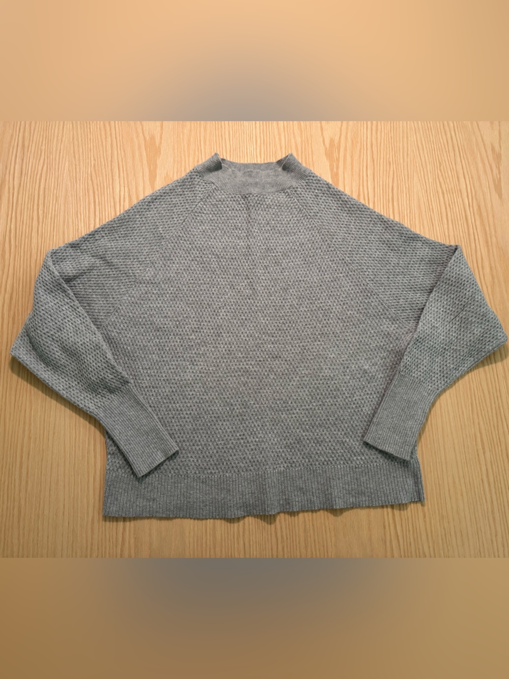 Prologue Grey Textured Cowl Neck Sweater